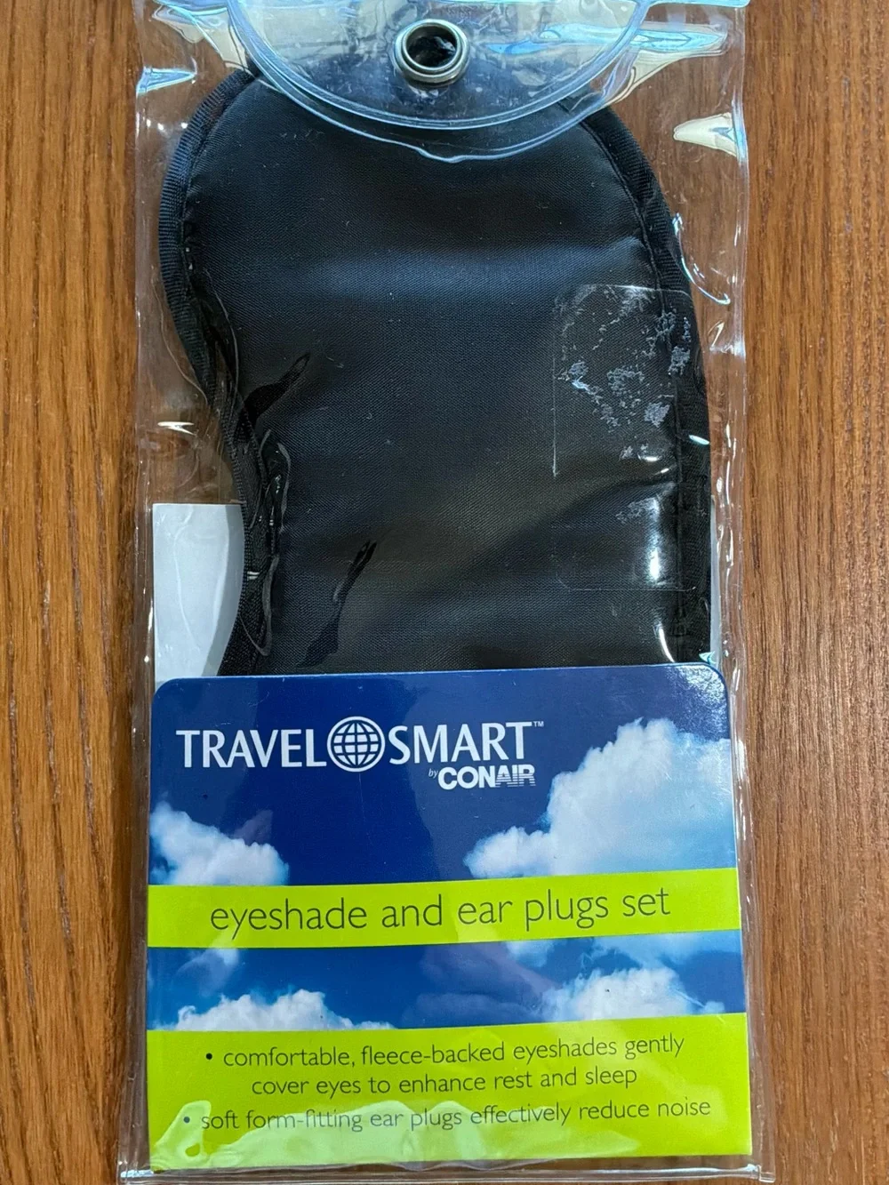 Travel Smart Black Eyeshade and Ear Plugs Set
